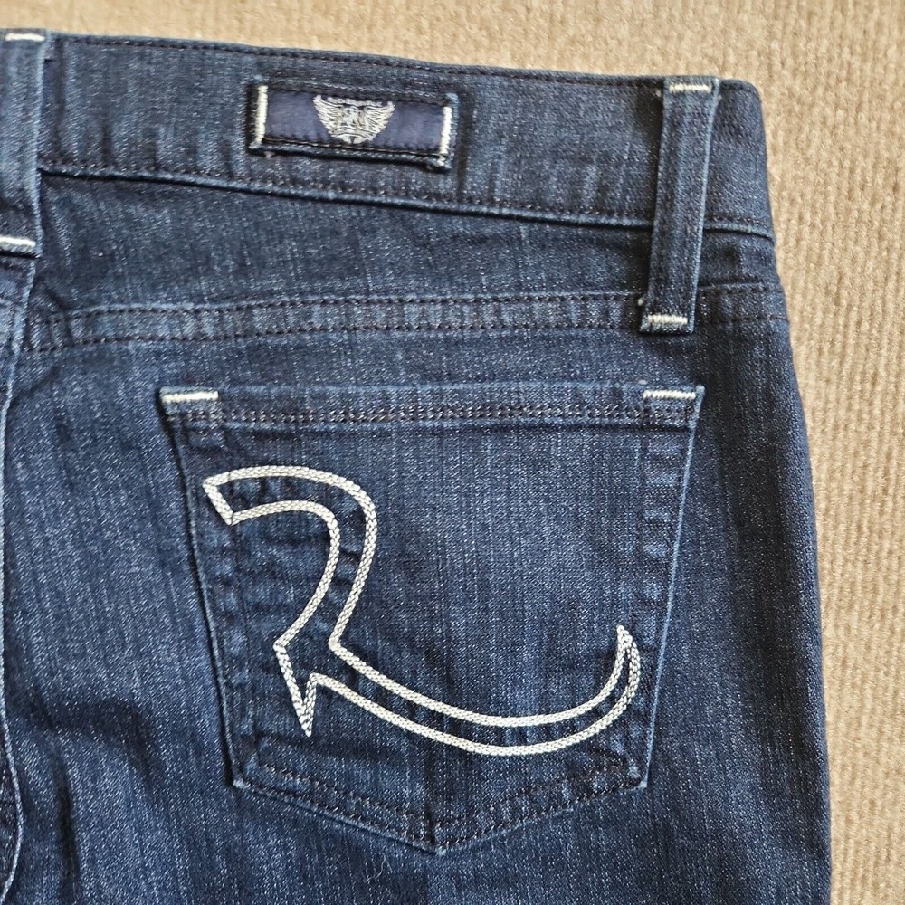 Rock & Republic Flared Leg Jeans Womens Size 29 Blue Dark Wash - Picture 6 of 6
